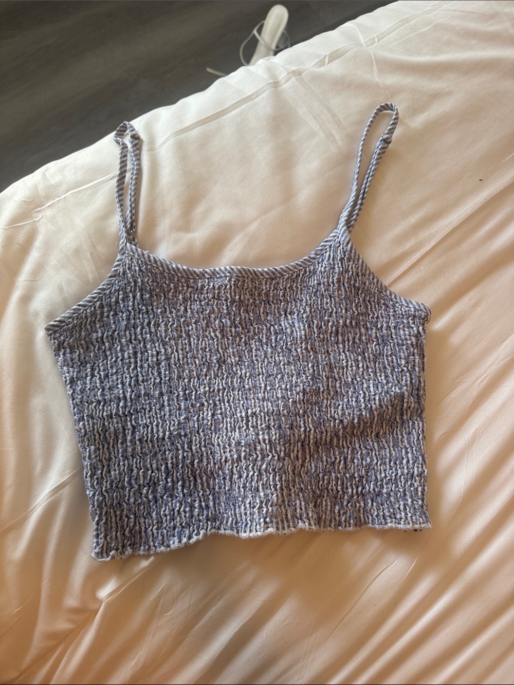 Brandy Melville Heathered Lavender Smocked Cami Tank